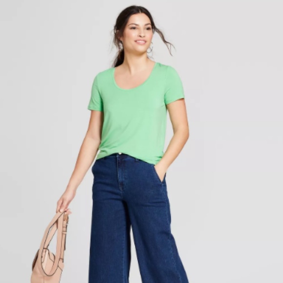 2 Pack!!  Scoop T-Shirts - Green & Pink  #74-123 - Picture 2 of 6